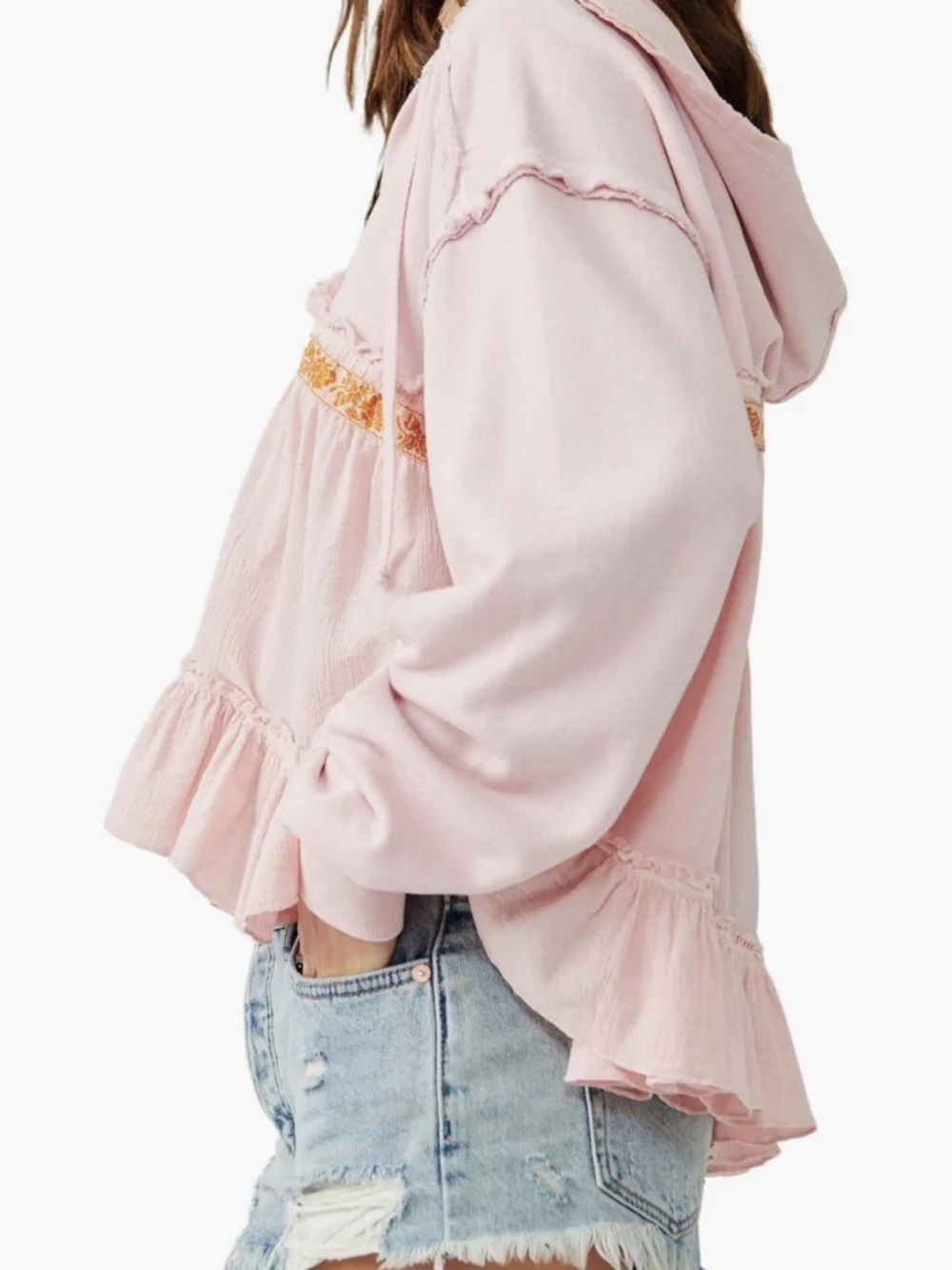 Free People Harry Mix Media Ruffle - Picture 3 of 6